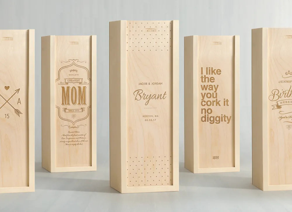 Personalized Wood Wine Box Gifts