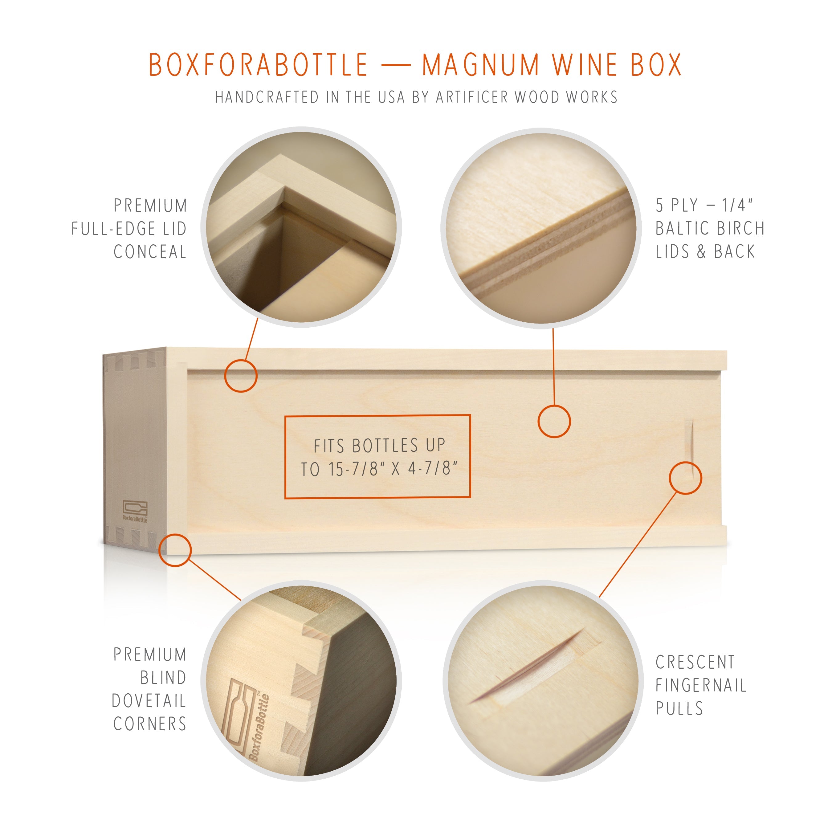 Magnum Custom 1-Bottle Wine Box