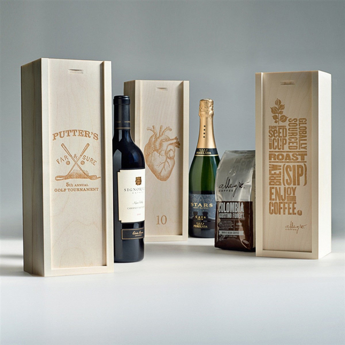 custom logo one bottle wine box