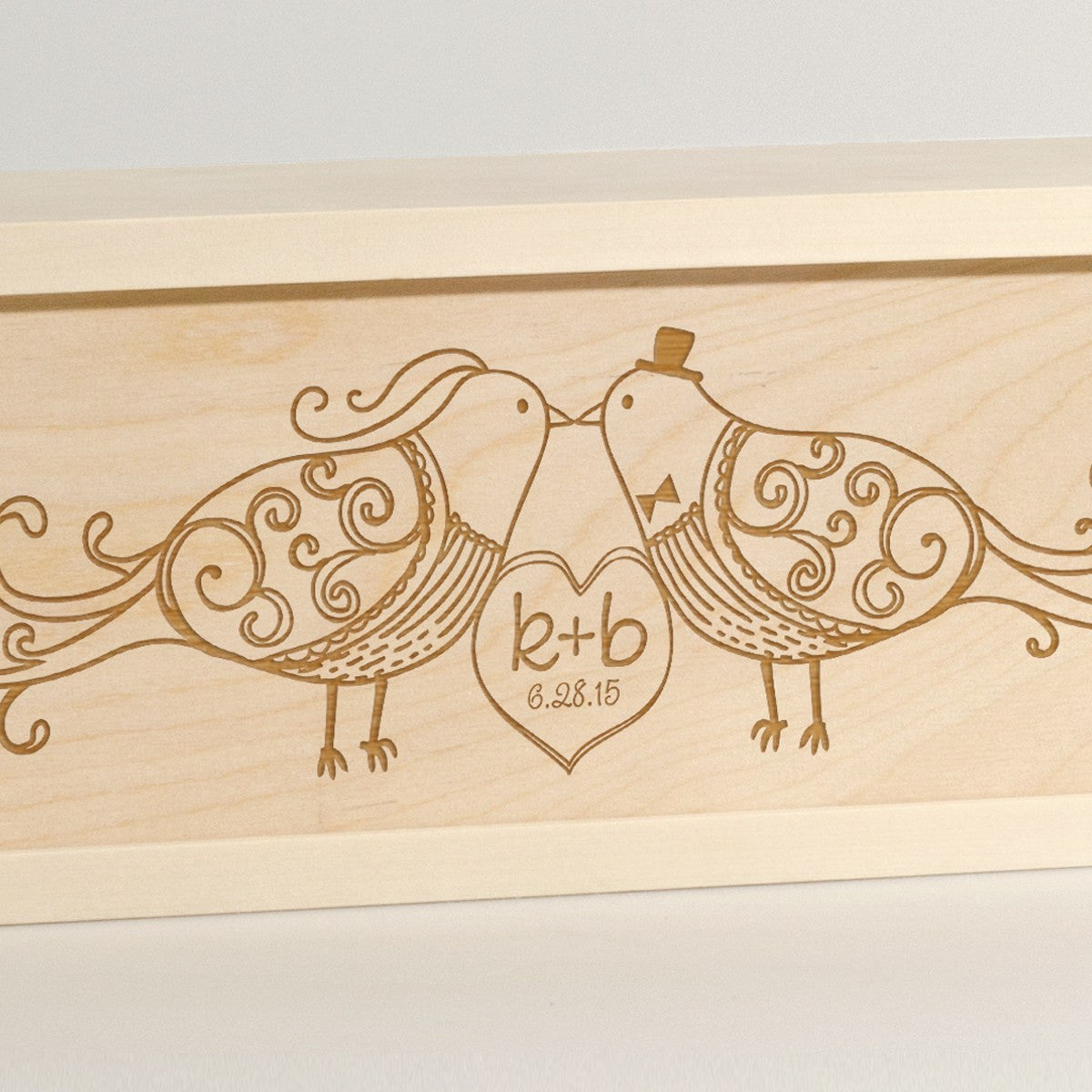 Fly Away With Me - Wedding Wine Box - Detail Image
