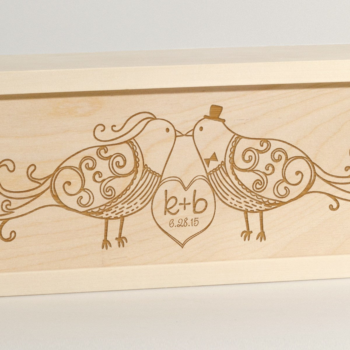Fly Away With Me - Wedding Wine Box - Detail Image