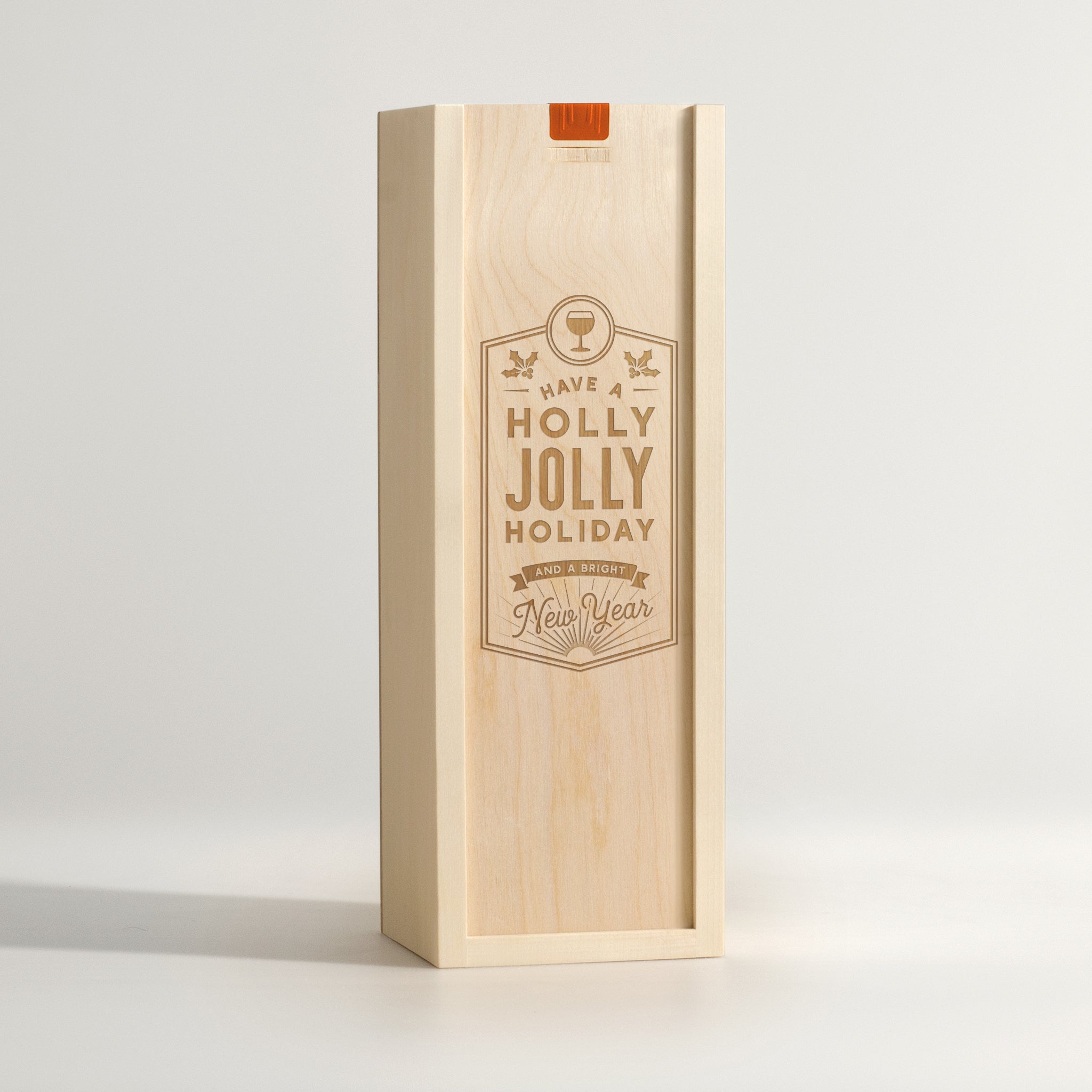 holly jolly holiday wine box
