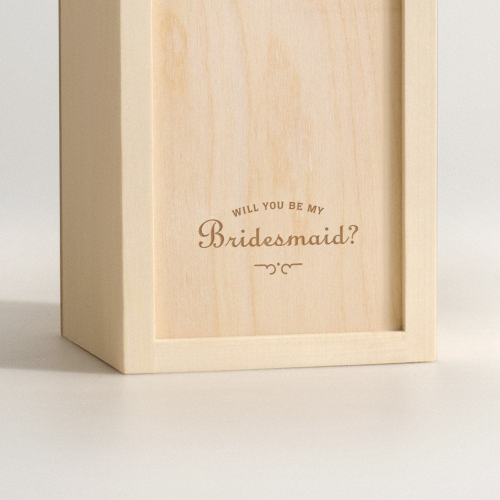 Say I Do - Bridesmaid Wine Box - closeup