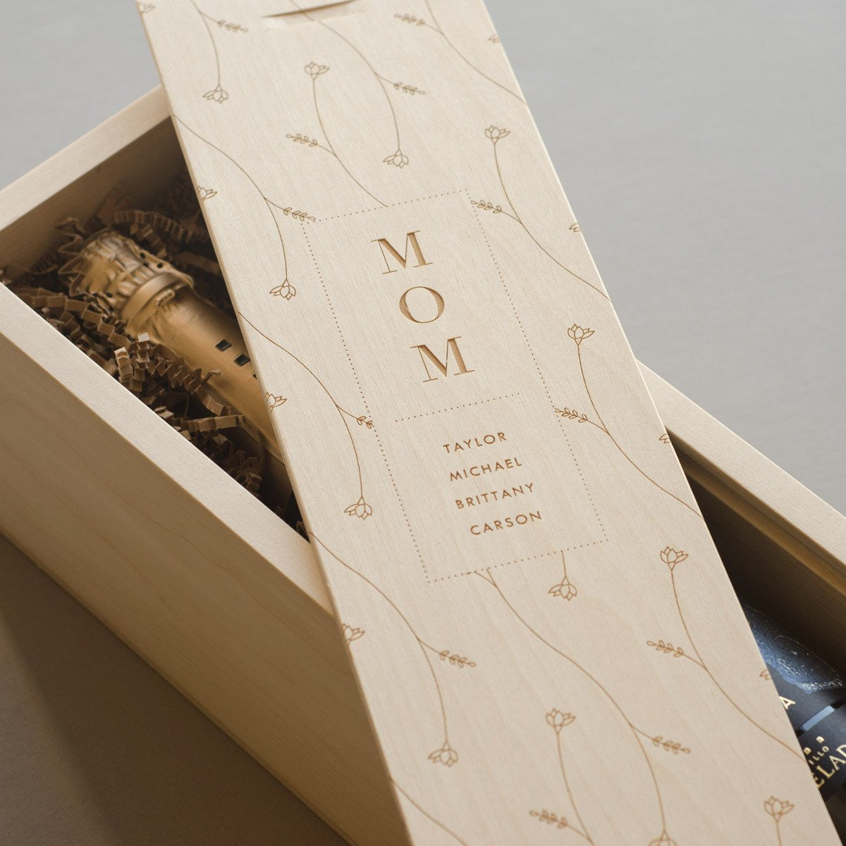 Flowers for Mom Wine Box