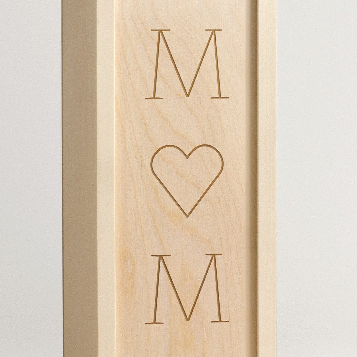 Mom, I Heart You - Wine Box - Detail Image