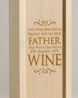 Wise Daughter - Wine Box for Dad - Detail Image