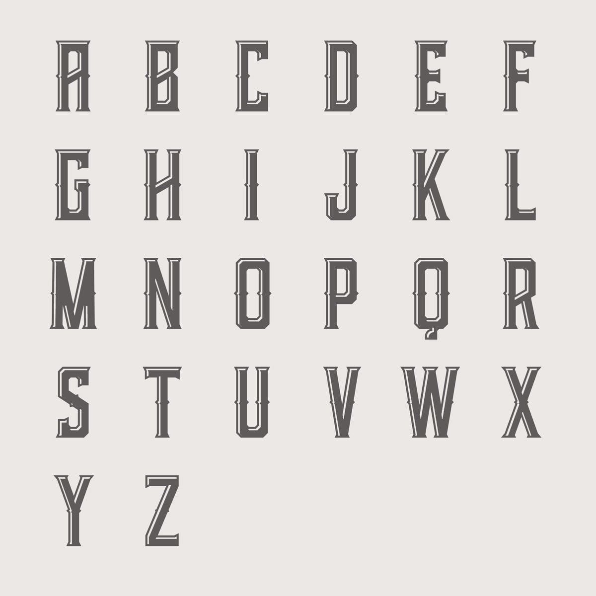 Mono Industrial - Monogram Wine Box - Font Styles