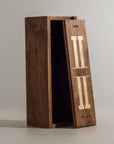 Walnut Uno - Inlaid Monogram Wine Box - Signature Series