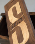 Walnut Uno - Inlaid Wine Box - Detail Image 3
