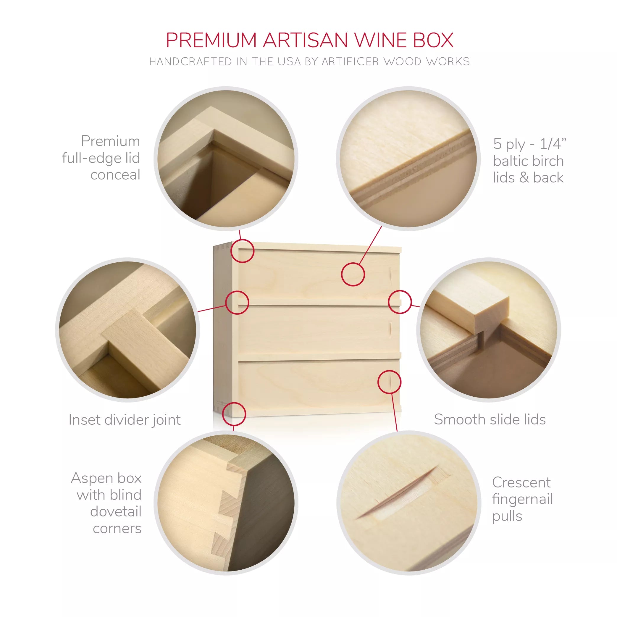 premium wood wine box