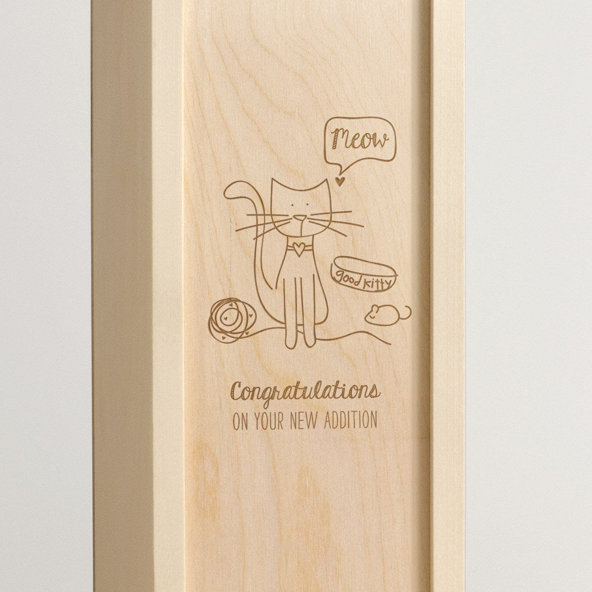 Kitty Congrats - Cat Lover Wine Box - Detail image