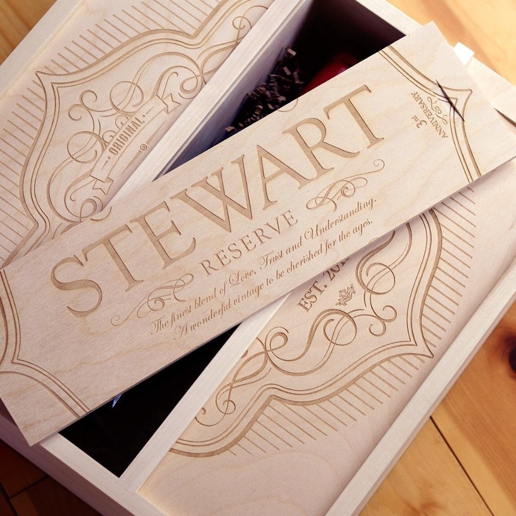 Label of Love Anniversary Wine Box - 3