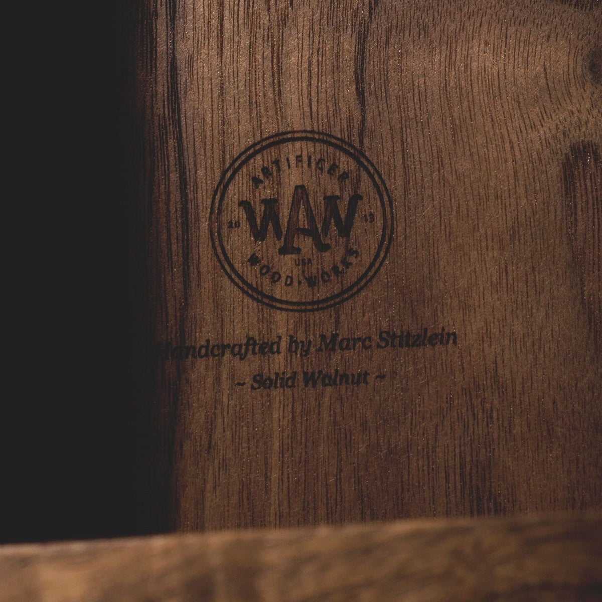 Walnut Trio - Inlaid Wine Box - Detail Image 5