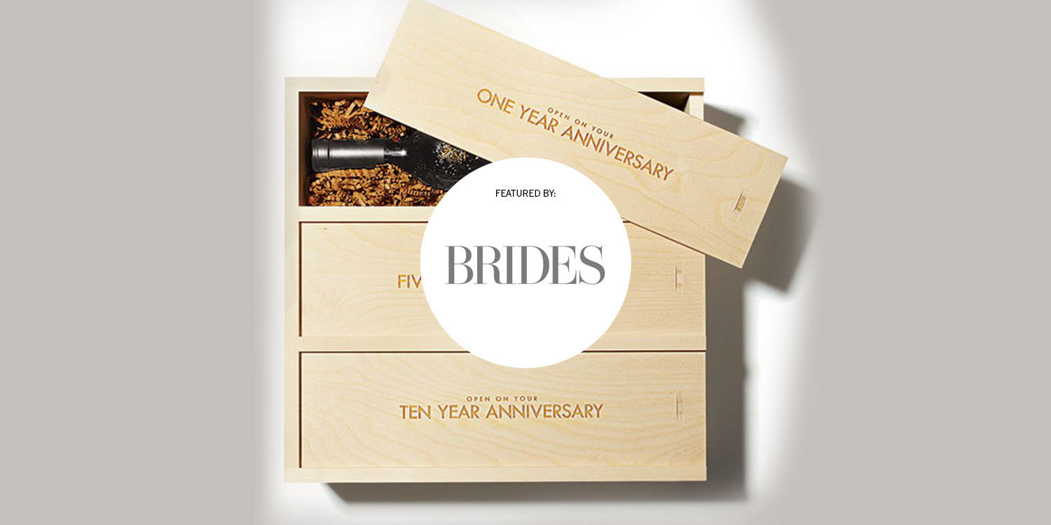 BRIDES.com features Anniversary Wine Box
