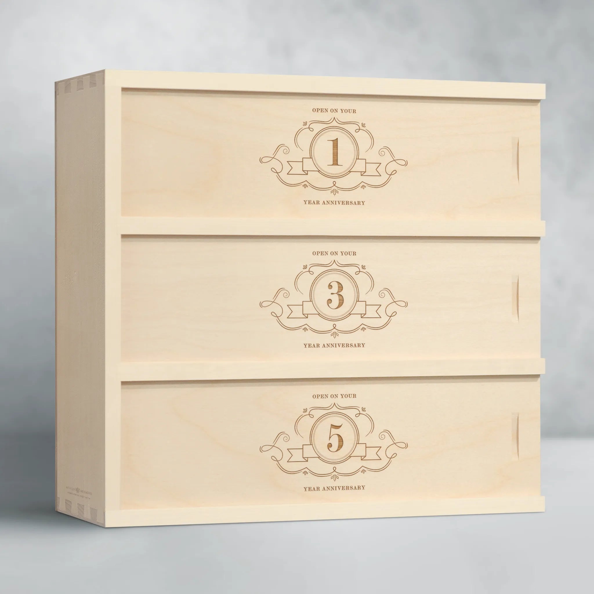 Charming Trio Anniversary Wine Box