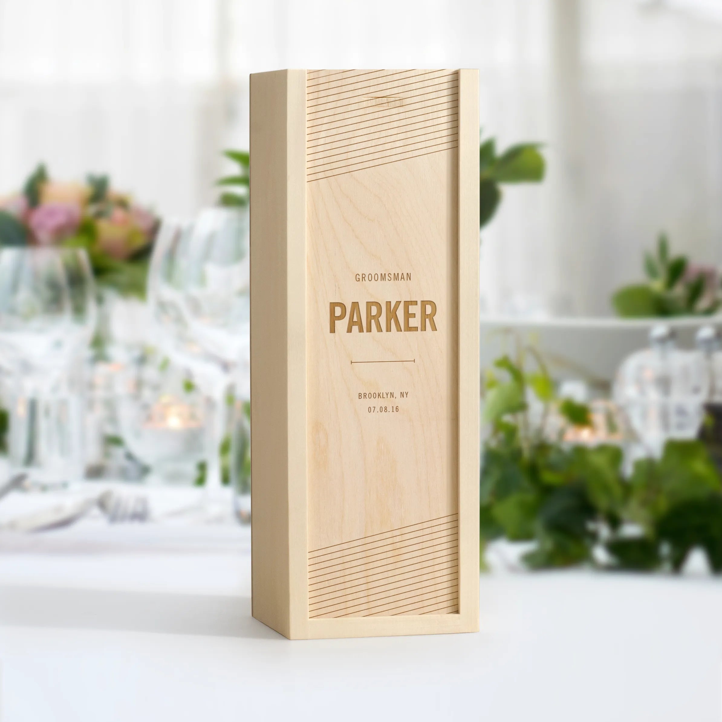 Dapper Toast Groomsman Wine Box