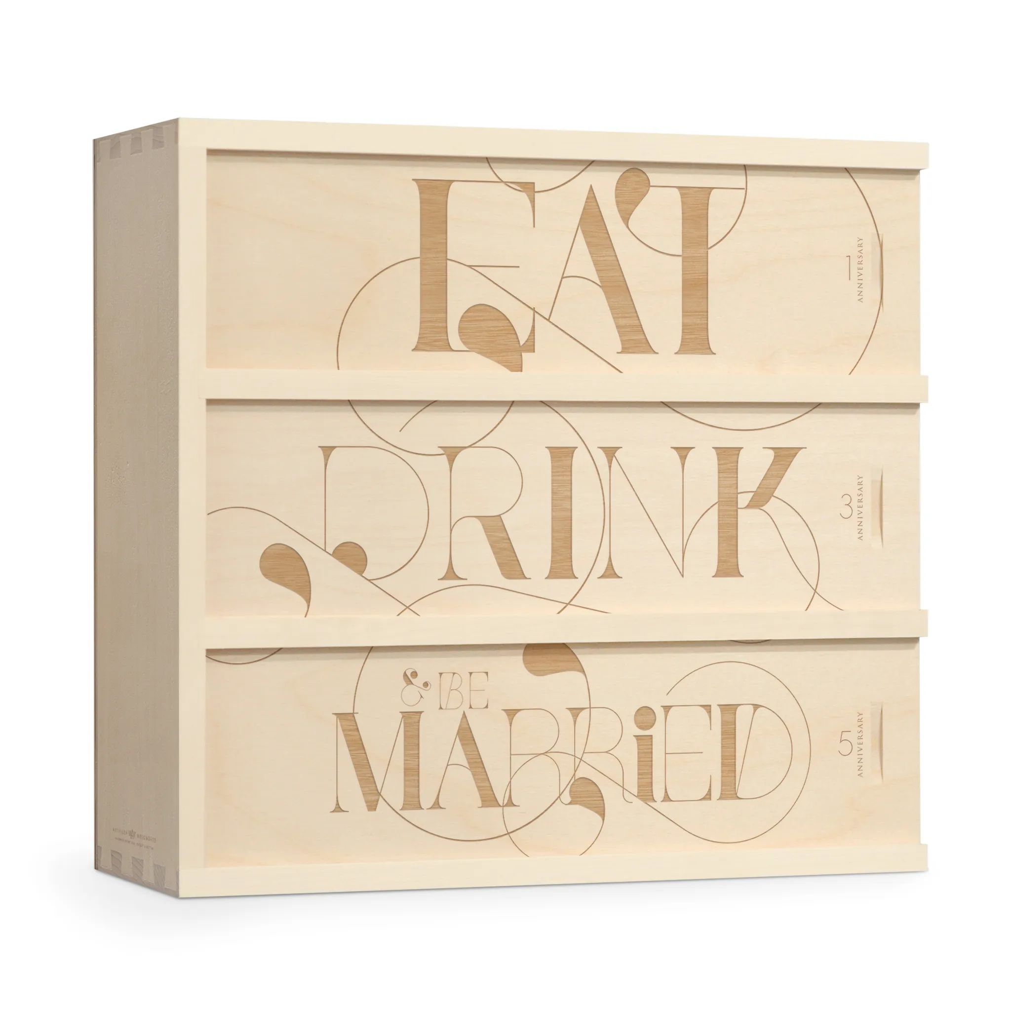 Eat Drink and Be Married Wine Box