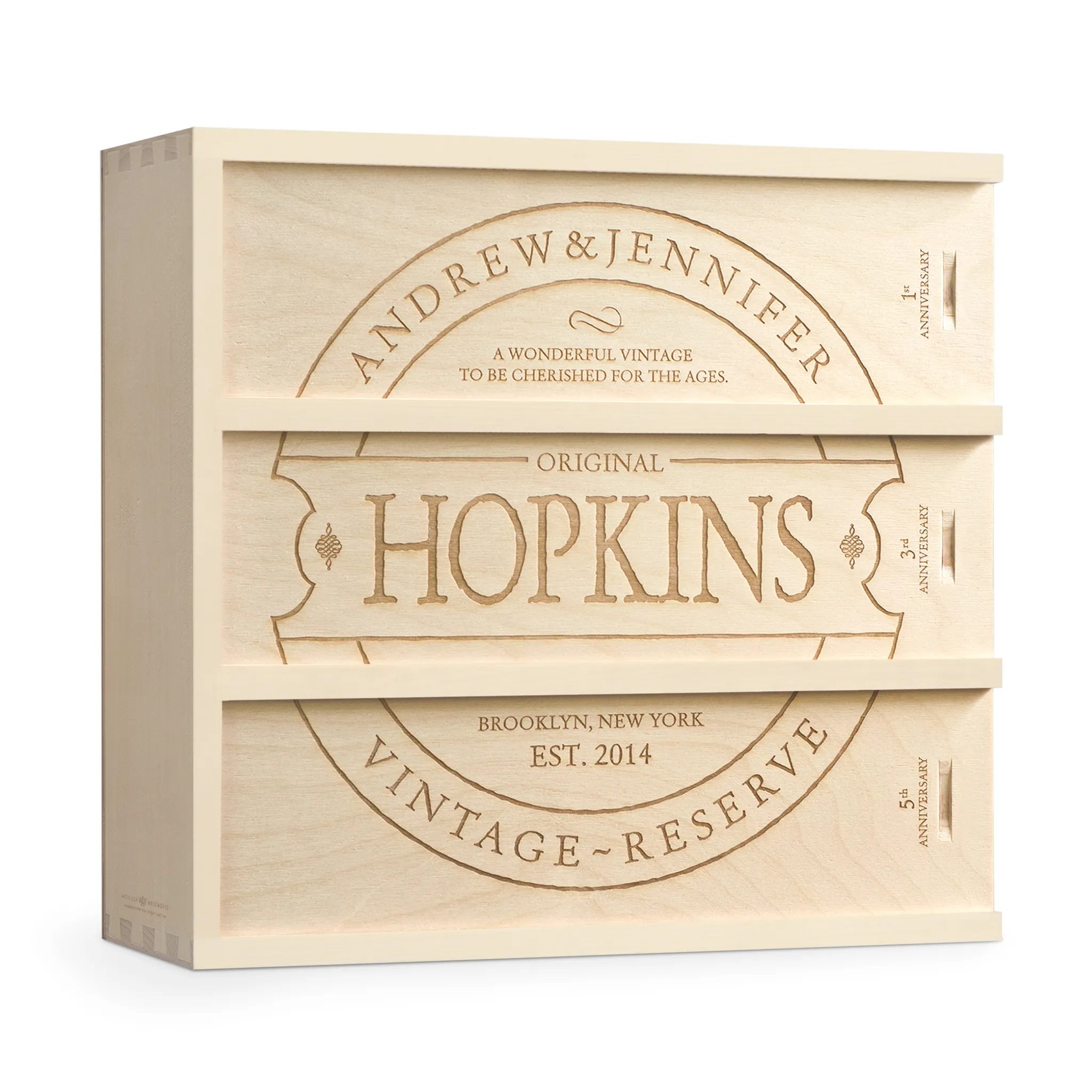 Family Vintage Anniversary Wine Box