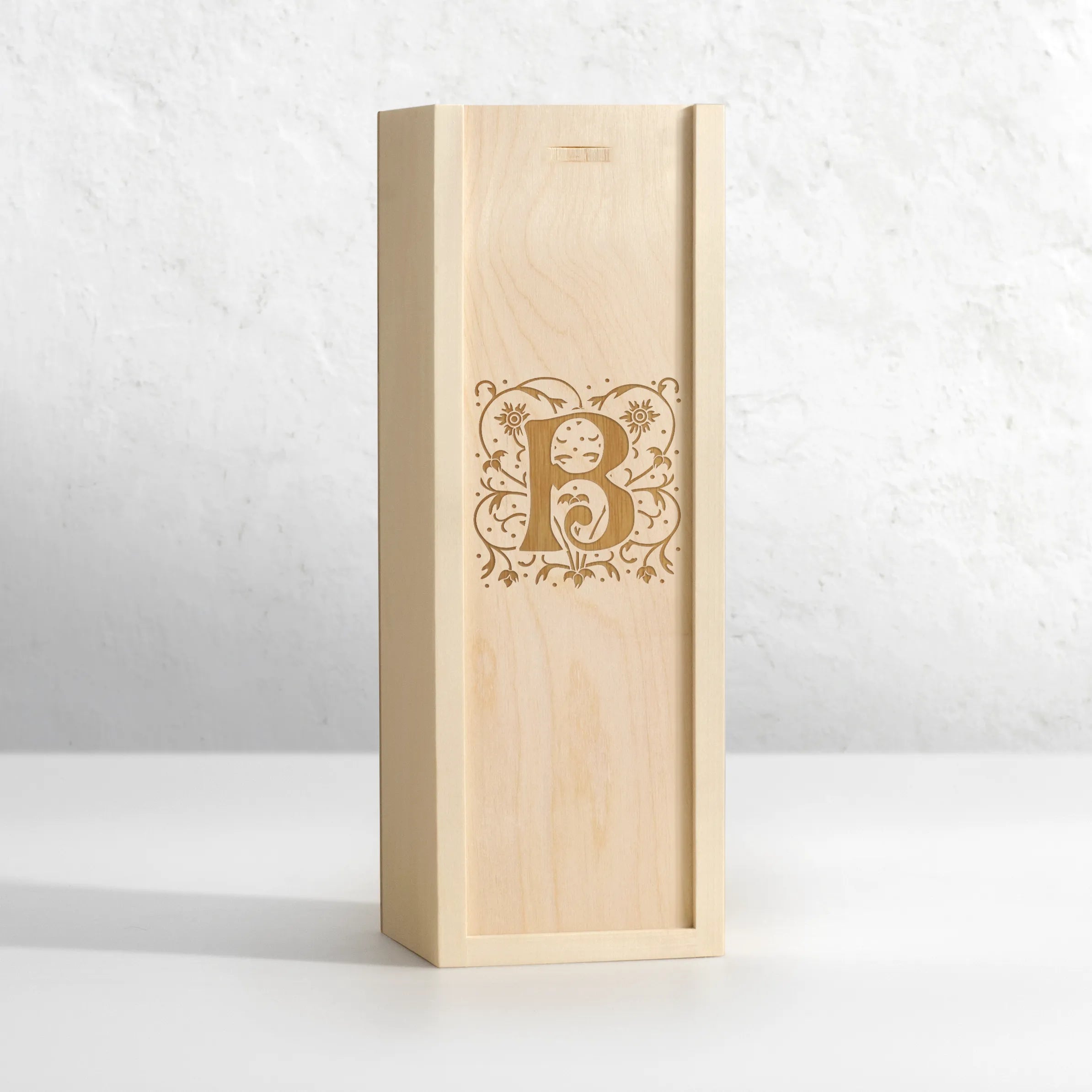 Filigree Monogram Engraved Wine Box