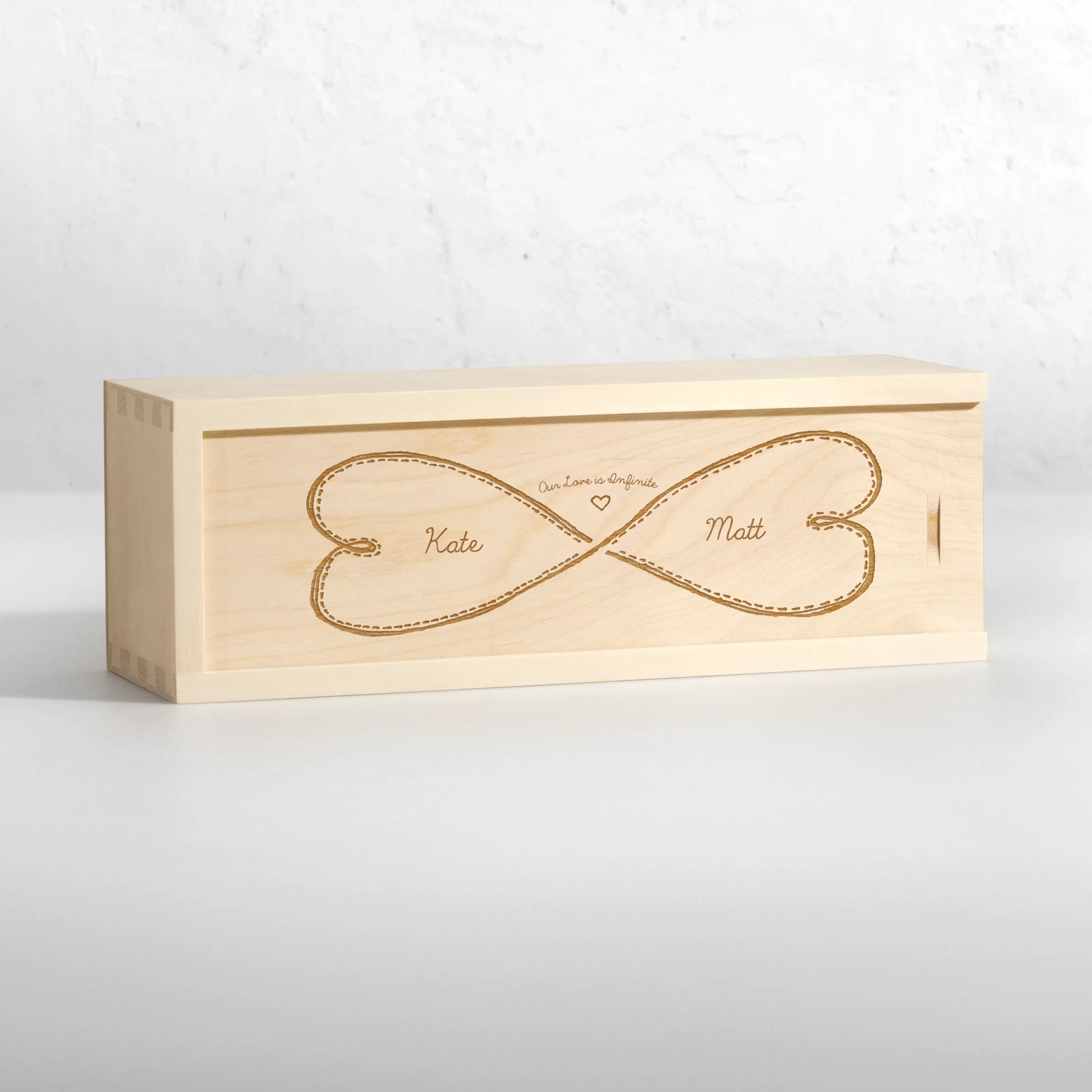 Infinite Love Personalized Wine Box Gift