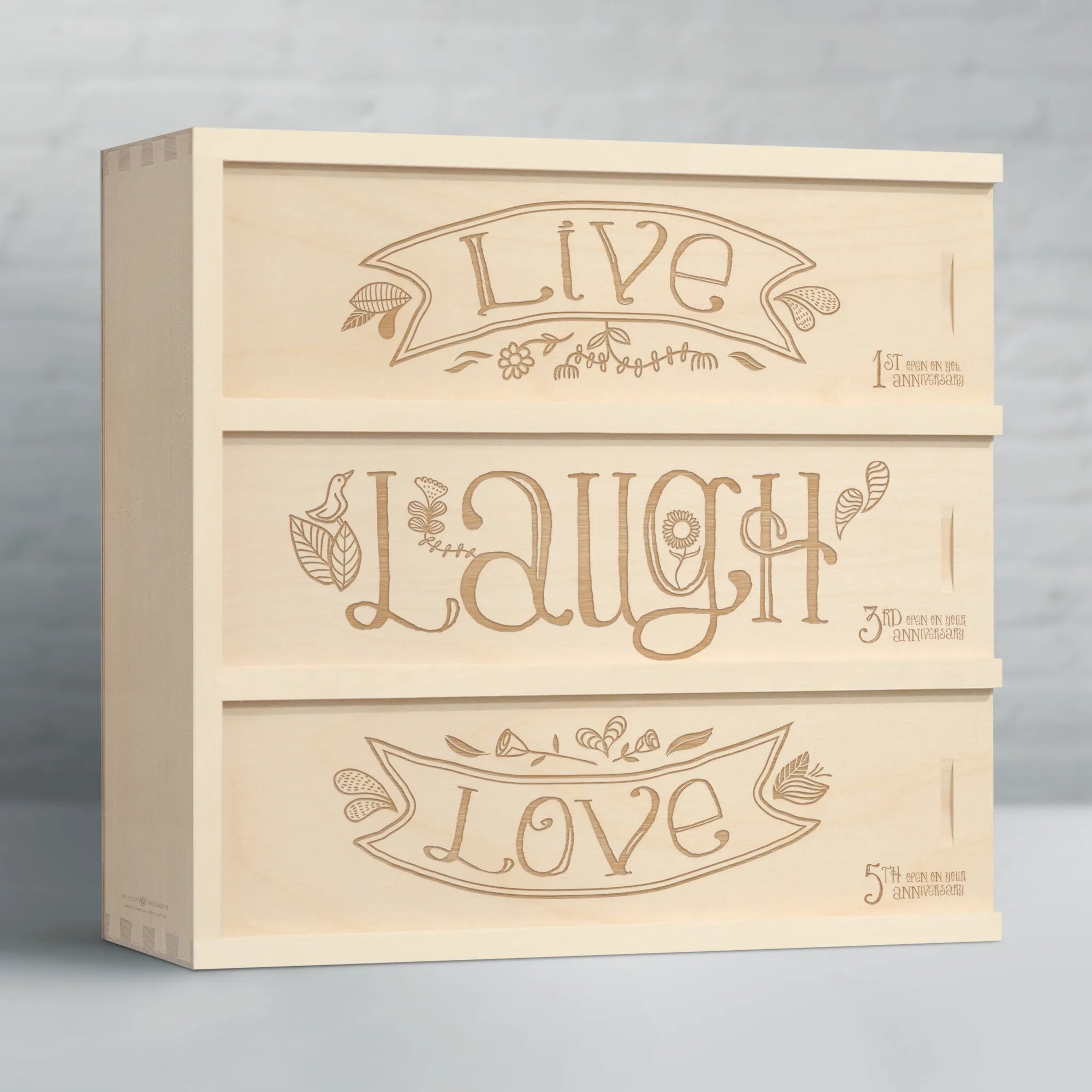 Live Laugh Love Wine Box