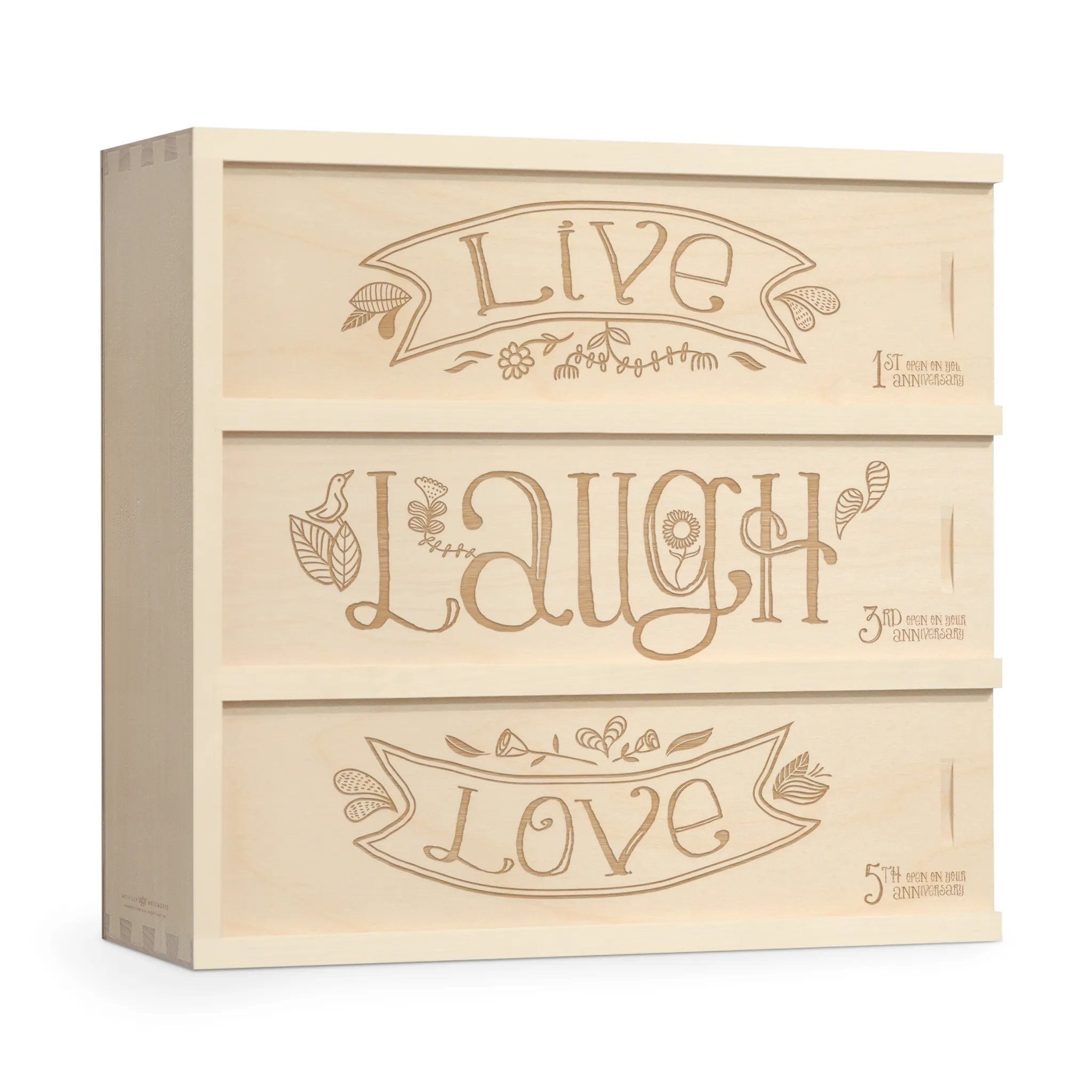 Live Laugh Love Wine Box