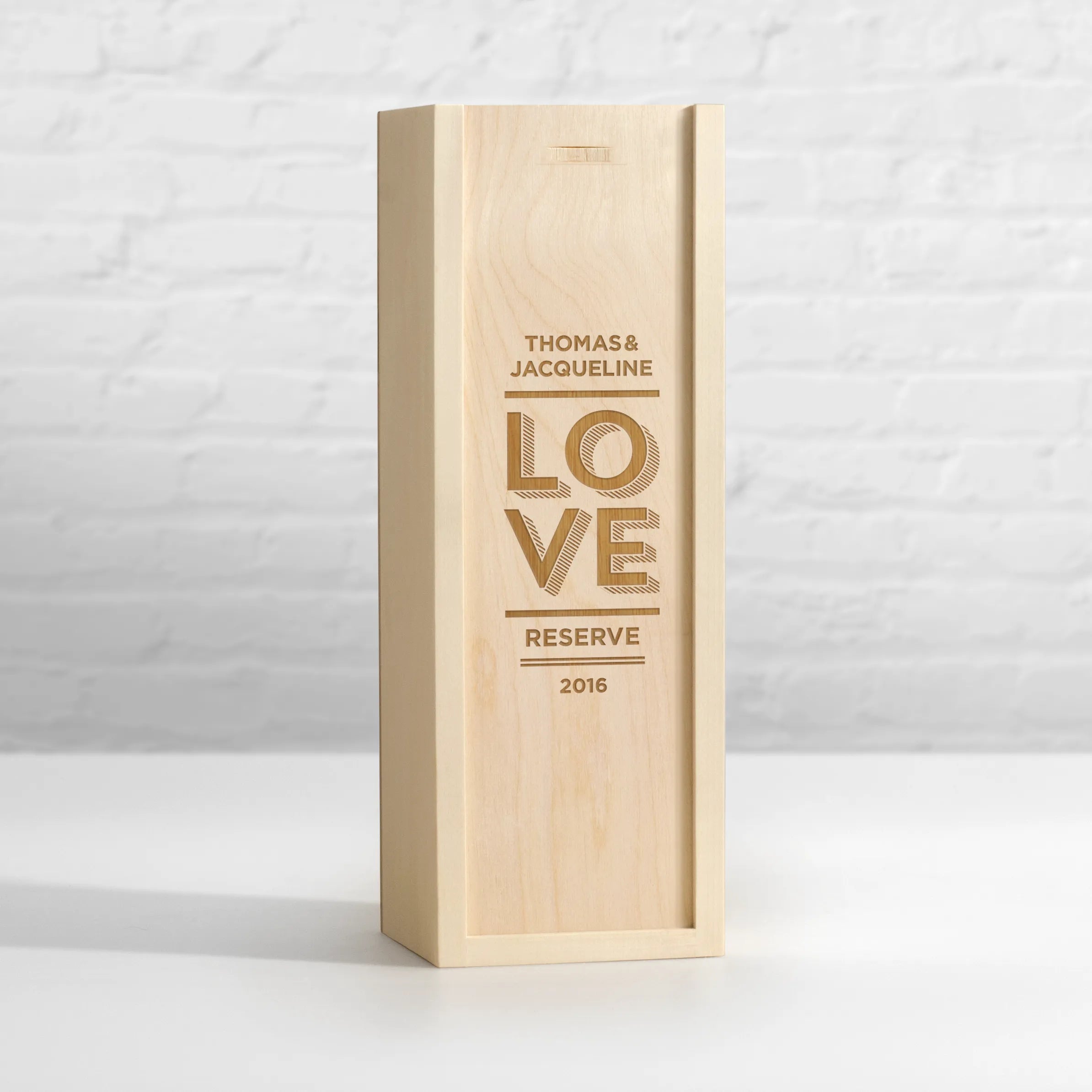 Modern Love Personalized Wine Box