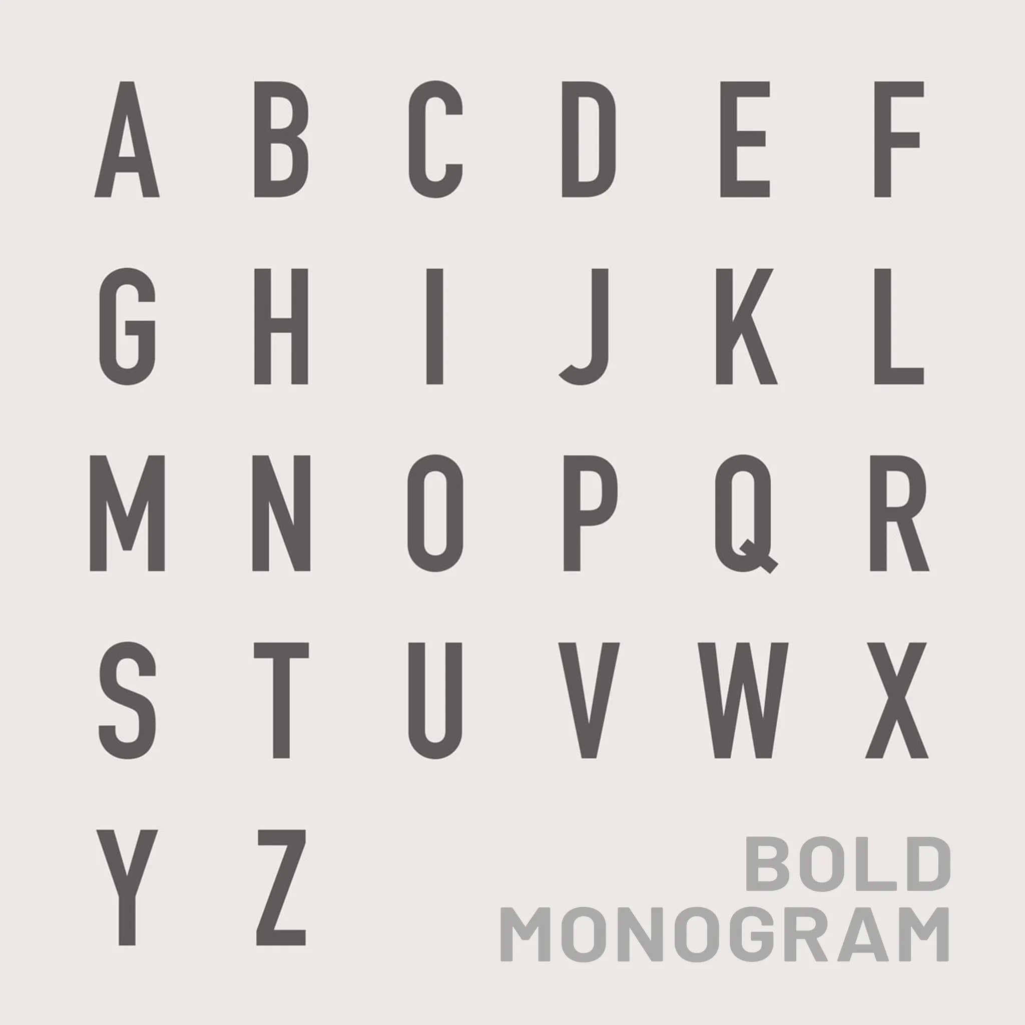 Monogram Bold Example
