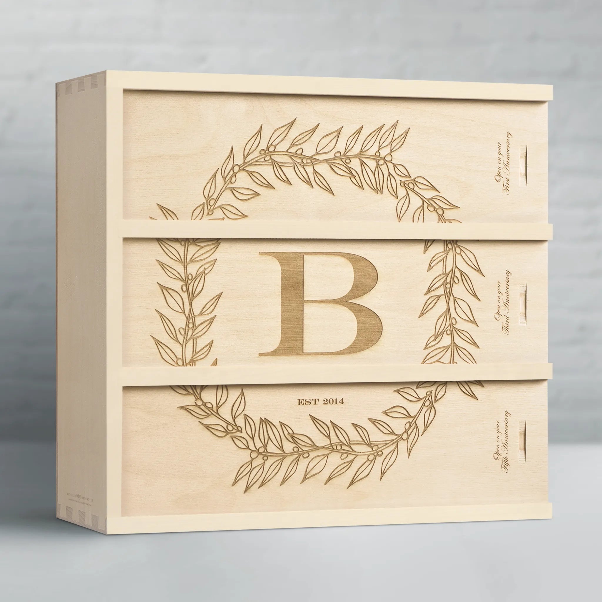 Monogram Cottage Anniversary Wine Box