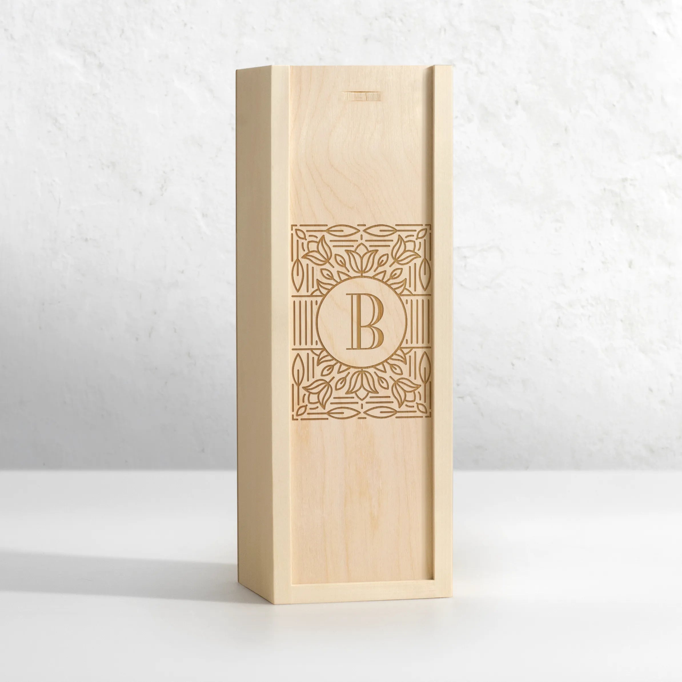 Ornate Monogram Wine Box