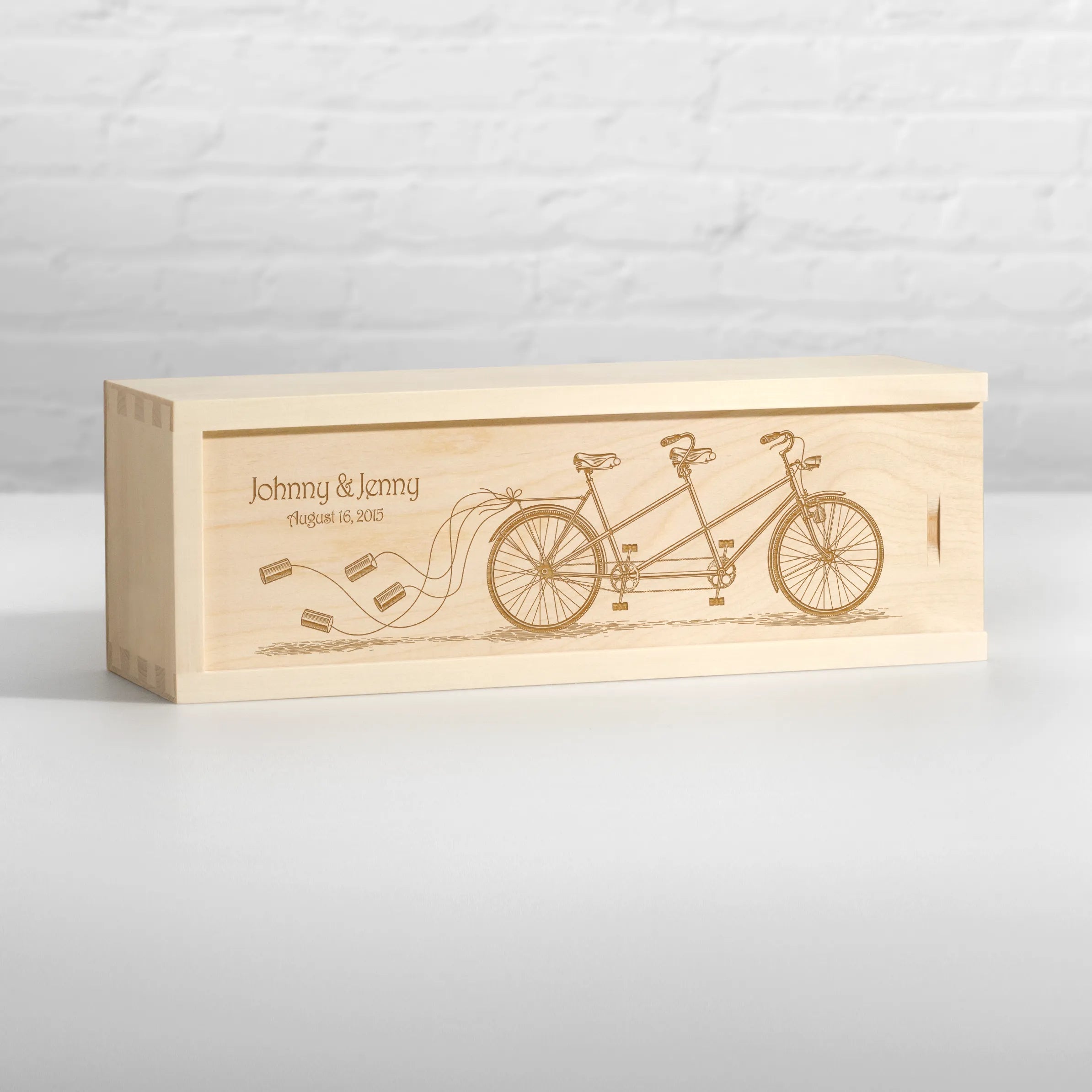 Pedal Together Couples Gift Wine Box