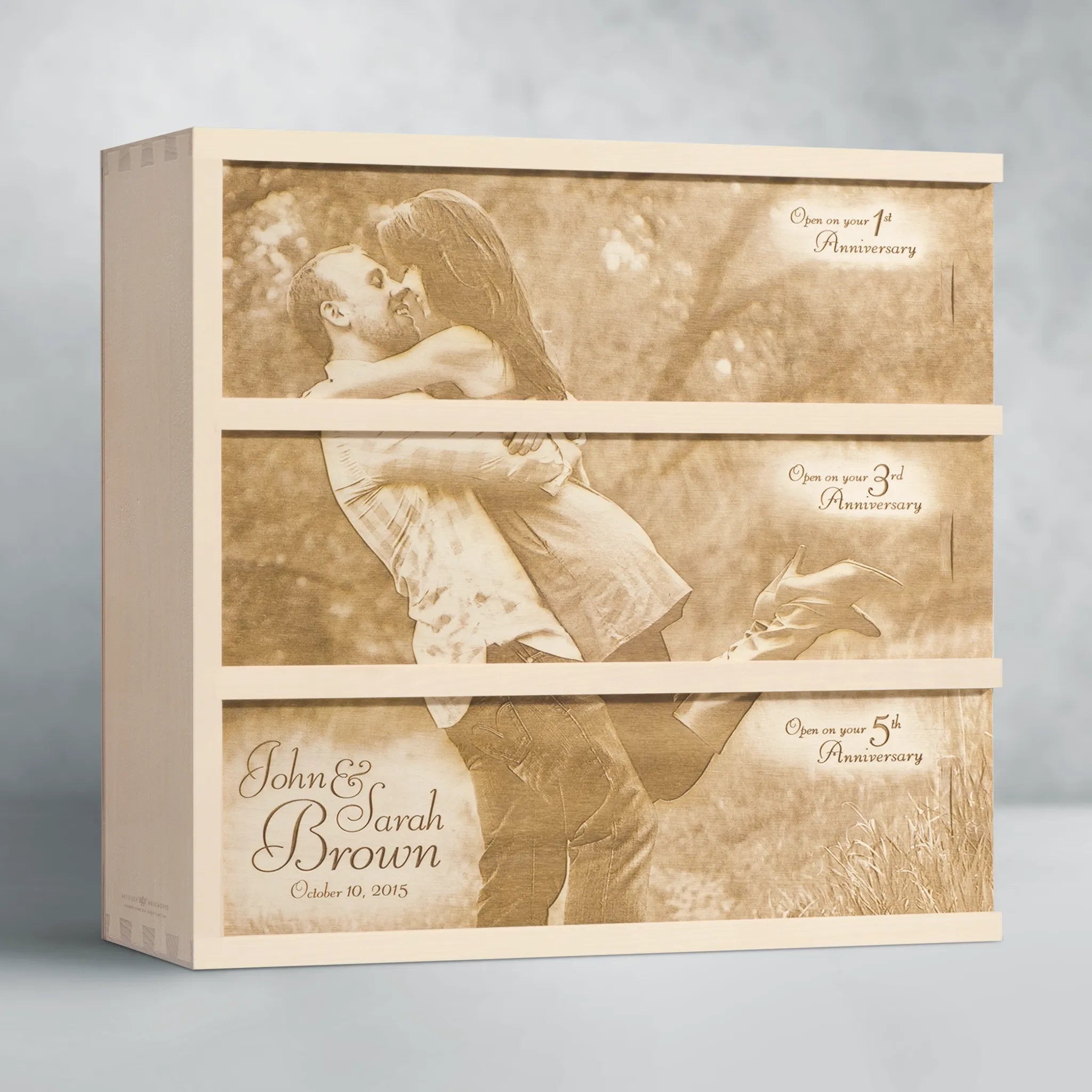 Wedding Photo Anniversary Wine Box