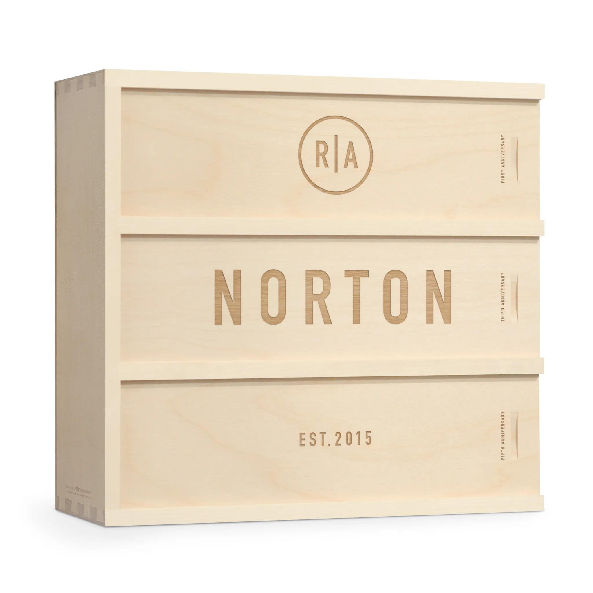 Simple Vintage Anniversary Wine Box