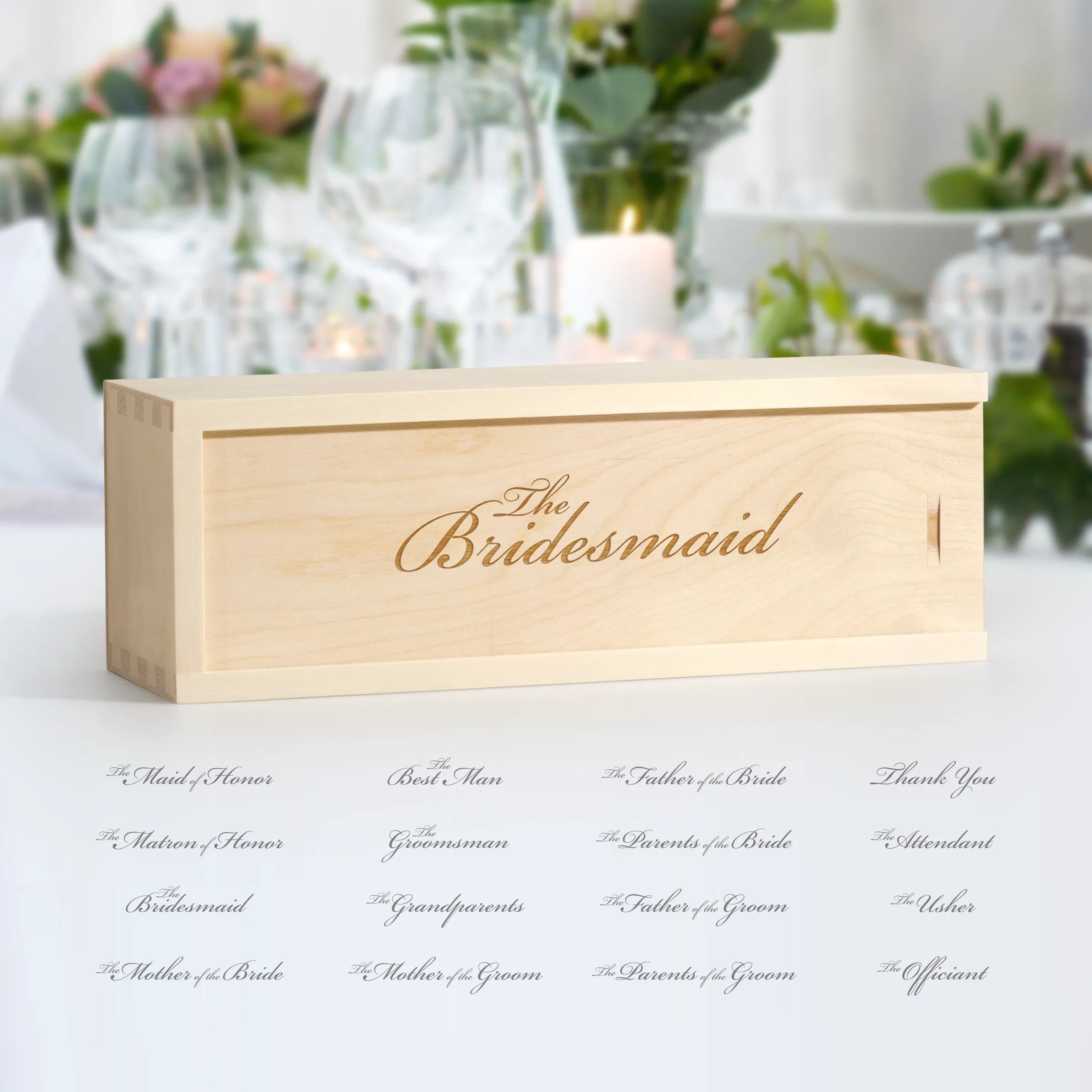 Wedding Party Gift Wine Box Elegant