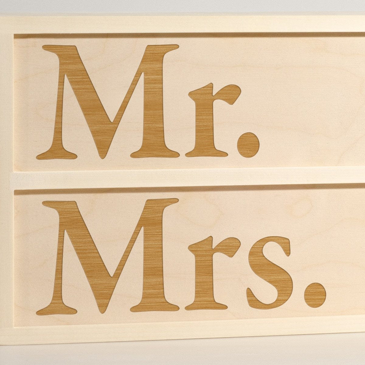Mr. & Mrs. - Wine Box - Detail Image