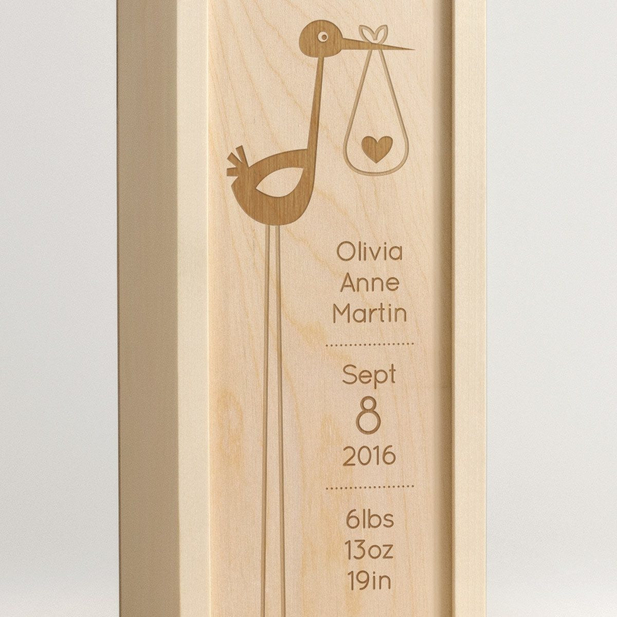 Stork - New Baby Wine Box - Detail Image 1