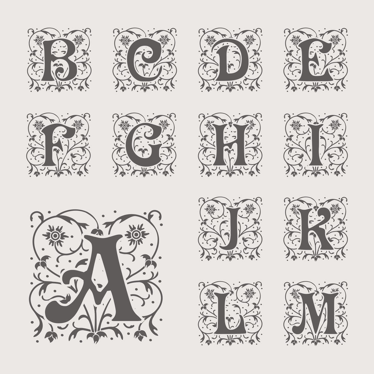 Mono Filigree - Monogram Wine Box - Font Styles 1