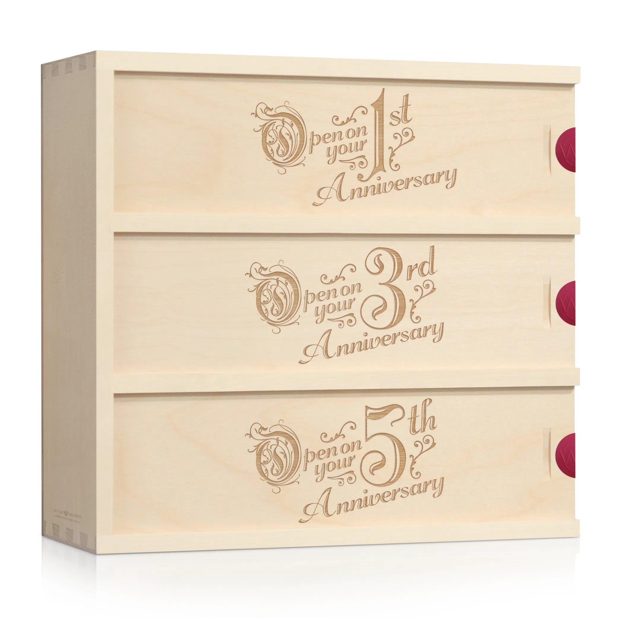 By The Numbers Anniversary Wine Box