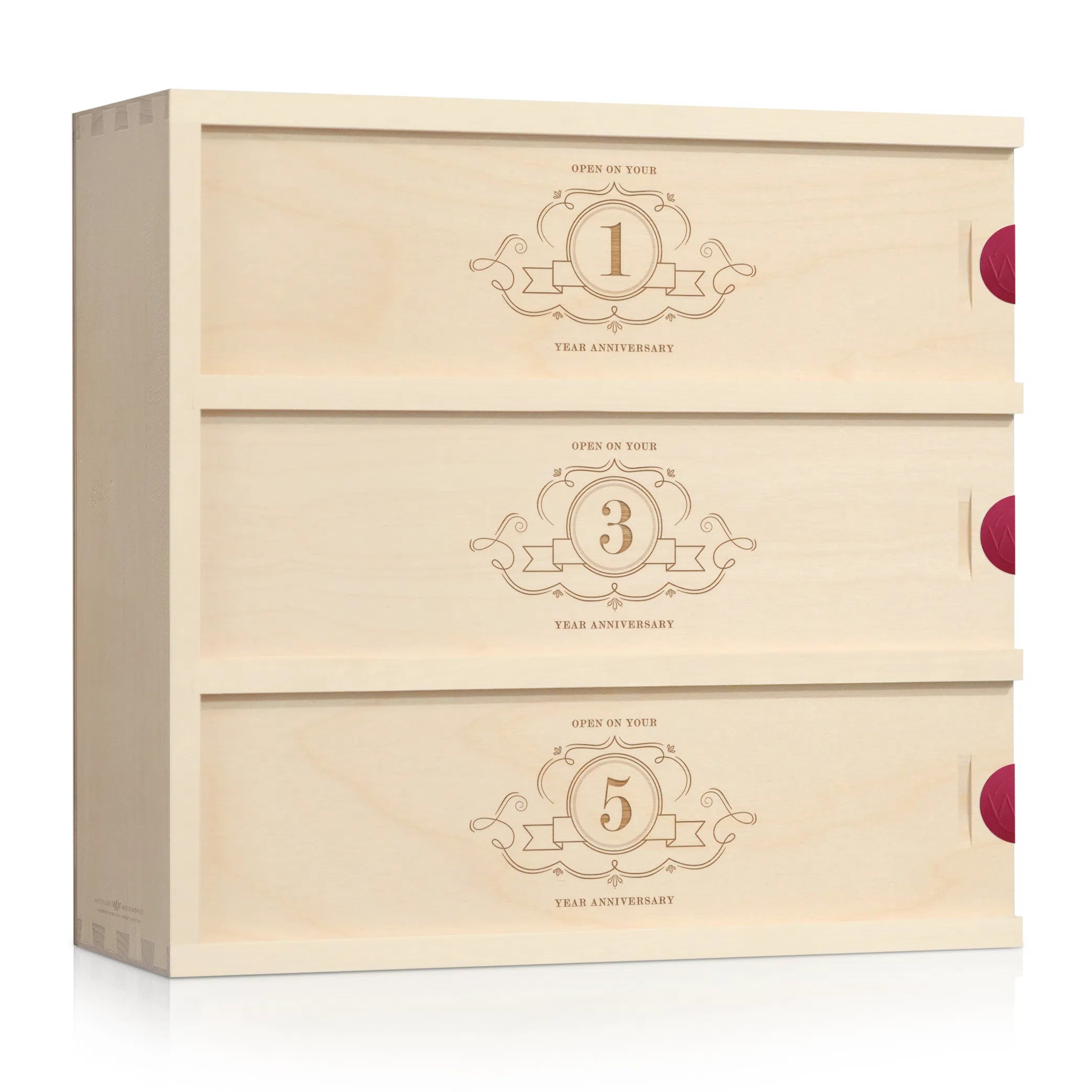 Charming Trio Wedding Gift Wine Box