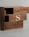 Walnut Trio - Inlaid Monogram Wine Box - Signature Series