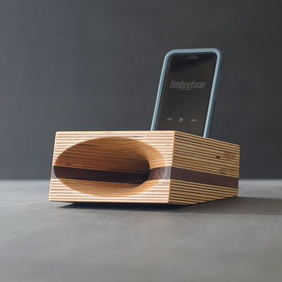 Timbrefone Strata Walnut - Wood Phone Amplifier | Artificer Wood Works