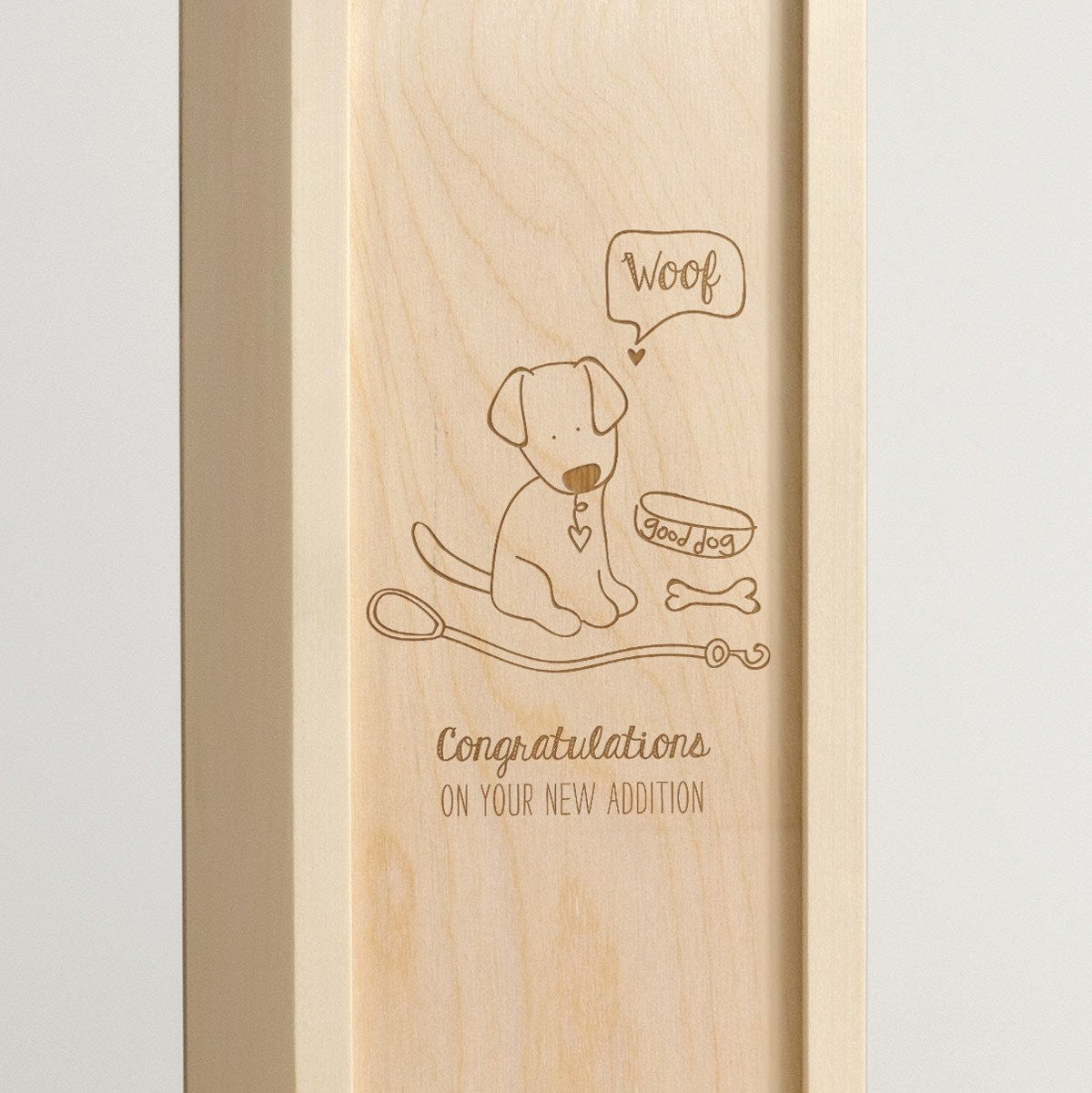 Doggie Congrats - Dog Lover Wine Box - Detail Image