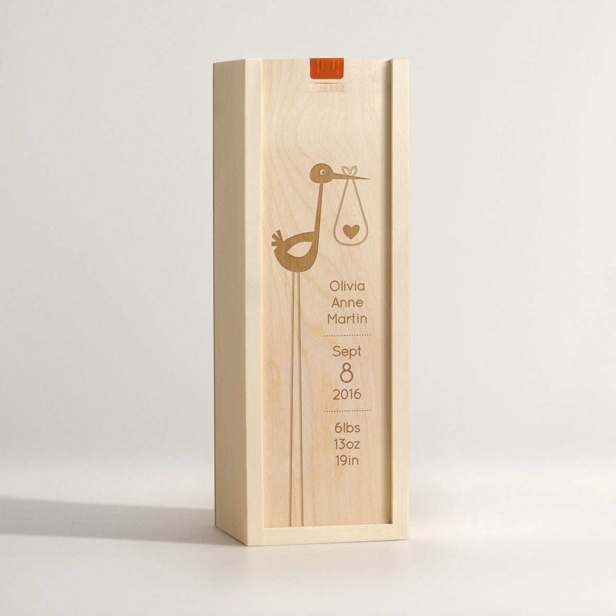 Stork - New Baby Wine Box - Main Image