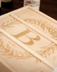 Monogram Cottage Wedding Wine Box - Detail Image 2